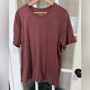 Wool and prince mens size large merino wool maroon tshirt